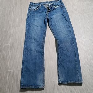 Cowgirl Tuff Don't Fence Me In, bootcut jeans EUC